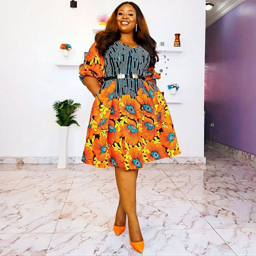 *SOLD* Ankara dress with pockets